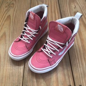 Vans Pink and Silver HI top SK8